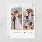 金ゴールド書結婚のサンキューカード サンキューカード (裏面)