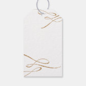 金ゴールド書道ありがとうメッセージカード ギフトタグ (裏面)