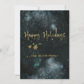 金ゴールド書道ウィンターナイトホリデーパーティー 招待状 (裏面)