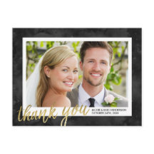 金ゴールド書道エレガントな結婚式ありがとう