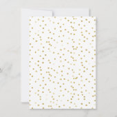 金ゴールド書道ガラス40歳の誕生日招待状 招待状 (裏面)