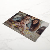 金ゴールド書道ハッピーホリデーズフォトクリスマス 箔シーズンカード (回転した状態)