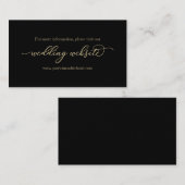 金ゴールド書道ブラック結婚ズWebサイト 名刺 (正面/裏面)