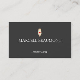 金ゴールド書道ペンロゴフリーライター 名刺