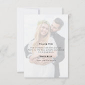 金ゴールド書道モダン台本シンプル2枚 サンキューカード (裏面)