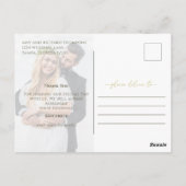 金ゴールド書道モダン台本シンプル2枚 ポストカード (裏面)