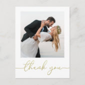 金ゴールド書道モダン台本シンプル2枚 ポストカード (正面)