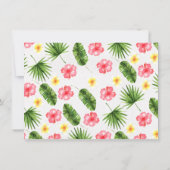 金ゴールド書道ルアウ（ハワイ式宴会）写真誕生日招待状 招待状 (裏面)