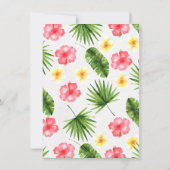 金ゴールド書道ルアウ(ハワイ式宴会)誕生日招待状 招待状 (裏面)