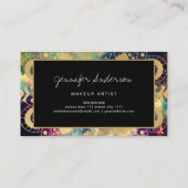 金ゴールド曼荼羅の水彩星雲 名刺 (裏面)