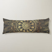 金ゴールド曼荼羅エレガント図 ボディピロー (正面)