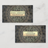 金ゴールド曼荼羅模様 名刺 (正面/裏面)