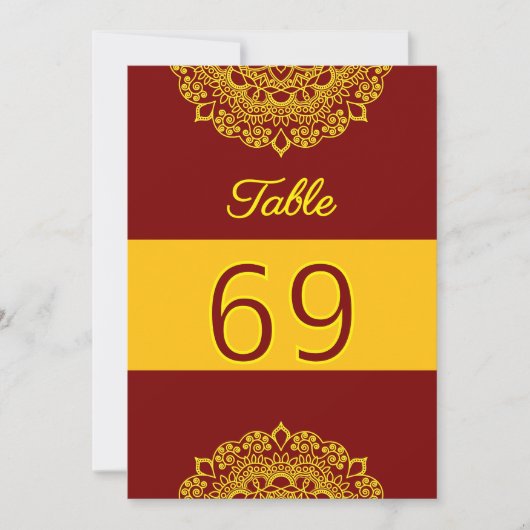 金ゴールド曼荼羅表の番号カード (正面)