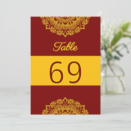 金ゴールド曼荼羅表の番号カード (スタンド正面)