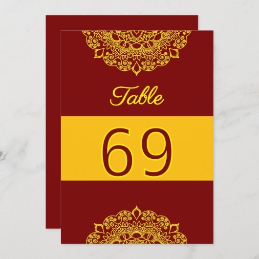 金ゴールド曼荼羅表の番号カード (正面/裏面)