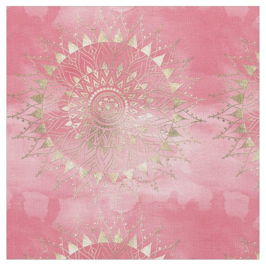 金ゴールド曼荼羅 ファブリック (クローズアップ)