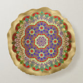 金ゴールド曼荼羅 ラウンドクッション (裏面)