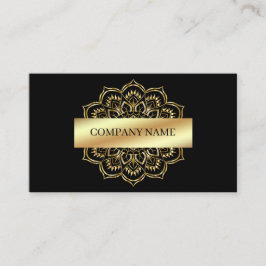金ゴールド曼荼羅（黒） 名刺