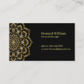 金ゴールド曼荼羅（黒） 名刺 (裏面)