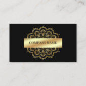 金ゴールド曼荼羅（黒） 名刺 (正面)