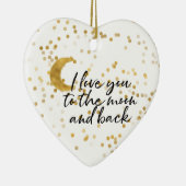 金ゴールド月に向かって君を愛している セラミックオーナメント (右)