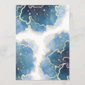 金ゴールド月星天空の赤ちゃんシャワーアドバイスカード アドバイスカード (裏面)