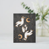 金ゴールド月相の結晶henna tattooハンズスター ポストカード (スタンド正面)