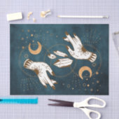 金ゴールド月相の結晶henna tattoo青 薄葉紙 (クラフト)