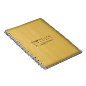 金ゴールド木目テクスチャ ノートブック (右側)