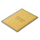 金ゴールド木目テクスチャ ノートブック (左側)