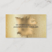 金ゴールド木目線 |ゴールド・フォイル |発疹 予約カード (裏面)