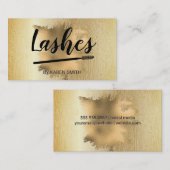 金ゴールド木目線 |ゴールド・フォイル |発疹 予約カード (正面/裏面)