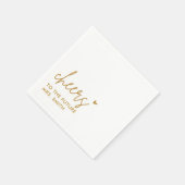 金ゴールド未来のミセスモダンブライダルシャワー スタンダードカクテルナプキン (角)