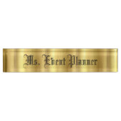 金ゴールド机用ネームプレート デスクネームプレート (正面)