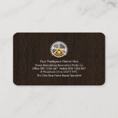 金ゴールド材木層の上の手作りツール 名刺 (裏面)