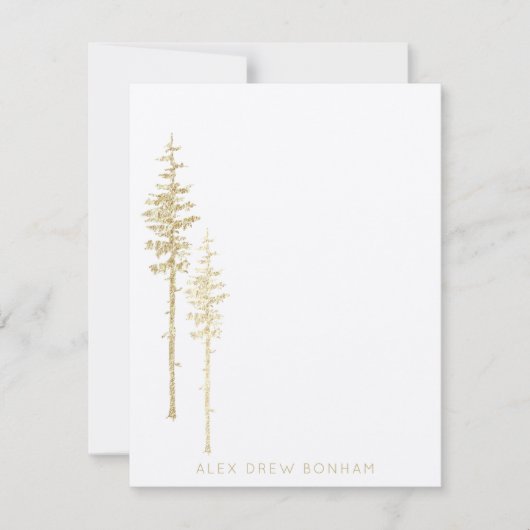 金ゴールド東松林 ノートカード (正面)