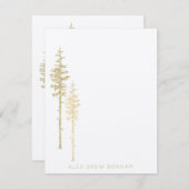 金ゴールド東松林 ノートカード (正面/裏面)