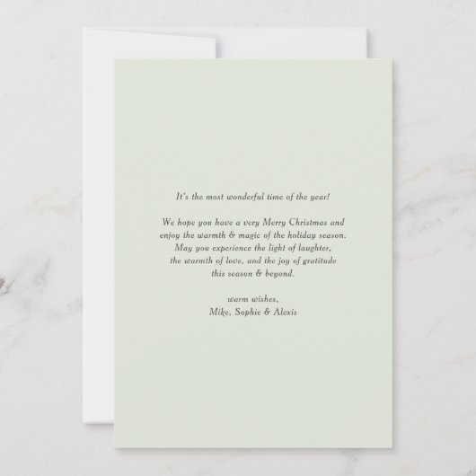 金ゴールド松の針リースメリークリスマスフォト (裏面)