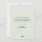 金ゴールド松の針リースメリークリスマスフォト シーズンカード (裏面)