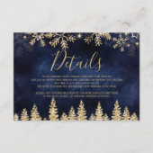 金ゴールド松海軍クリスマス冬の詳細 エンクロージャーカード (正面)