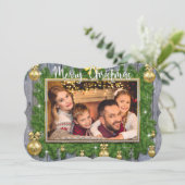 金ゴールド板の松の枠ファンシートリム写真 シーズンカード (スタンド正面)