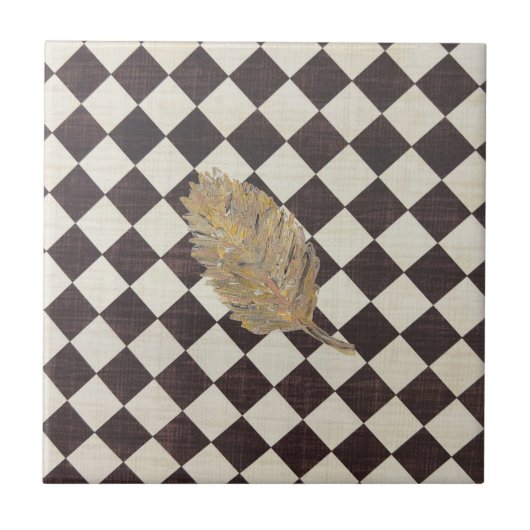 金ゴールド板ダイヤモンドセラミックタイル タイル (正面)