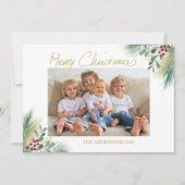 金ゴールド果実フォトクリスマス シーズンカード (正面)