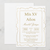 金ゴールド枠キンセアニェラ招待 招待状 (正面/裏面)