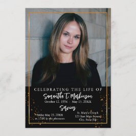 金ゴールド枠シンプル型モダン斑状葬儀 プログラム