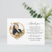 金ゴールド枠フォト葬儀サンキューカード サンキューカード (スタンド正面)