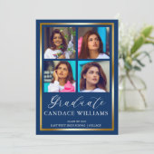 金ゴールド枠ミニマル写真研究発表 案内状 (スタンド正面)