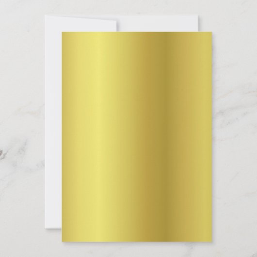 金ゴールド枠牡丹とアジサイブライダルシャワー 招待状 (裏面)