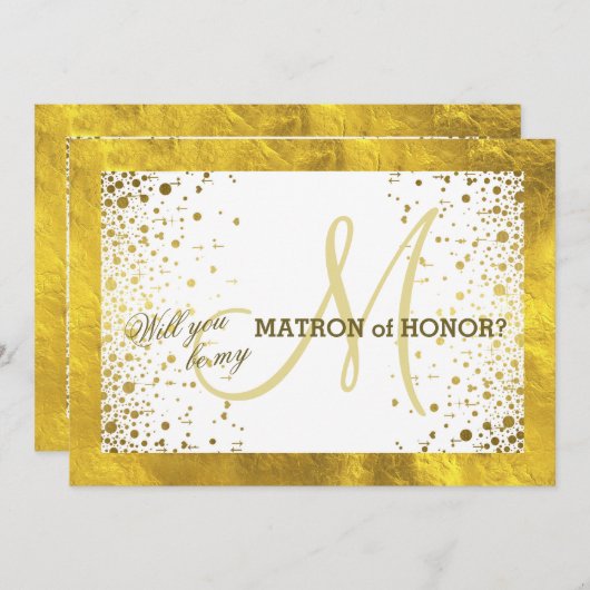 金ゴールド枠紙吹雪は俺の名誉の宝庫だ 招待状 (正面/裏面)