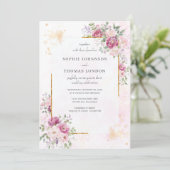 金ゴールド枠結婚付き牡丹 招待状 (スタンド正面)